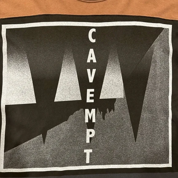 Cav Empt Brown Tri Color Red Logo Short Sleeve T-Shirt